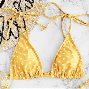 Zaful Poka Dot Bikini Top